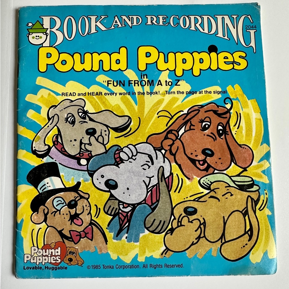 Vintage Pound Puppies “Fun from A to Z” - Book and Record -1985